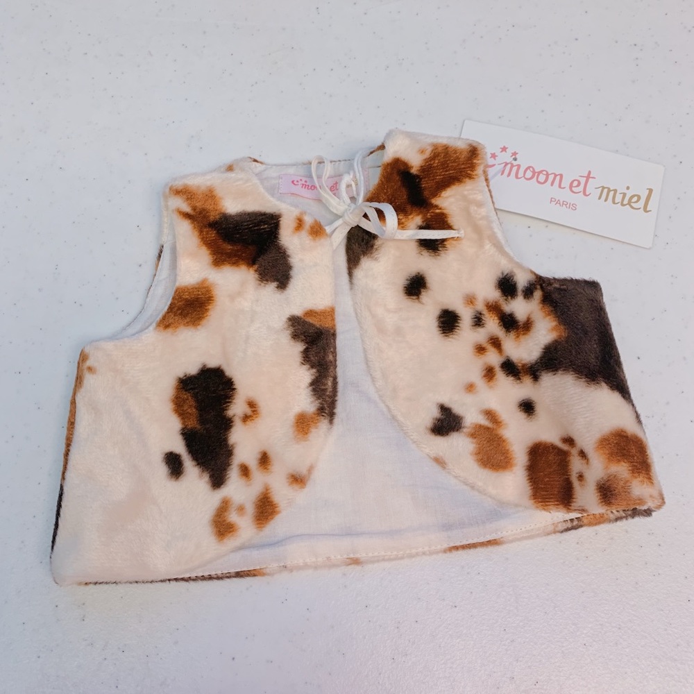 NWT Cow Print Boutique Vest Size 6 Months